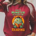 Halloween Teacher Librarian Monster Reading Books Performance Raglan Sleeve Sweatshirt Heather Dust Halloween Teacher Librarian Monster Reading Books Performance Raglan Sleeve Sweatshirt Heather Dust