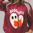 Halloween Teacher Library Ghost Books Men Women Kids Raglan Sleeve Sweatshirt Heather Dust Halloween Teacher Library Ghost Books Men Women Kids Raglan Sleeve Sweatshirt Heather Dust
