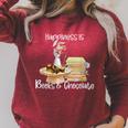 Happiness Is Books And Chocolate Raglan Sleeve Sweatshirt Heather Dust Happiness Is Books And Chocolate Raglan Sleeve Sweatshirt Heather Dust