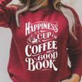Happiness Is A Cup Of Coffee And A Good Book Premium Tri-Blend Raglan Sleeve Sweatshirt Heather Dust Happiness Is A Cup Of Coffee And A Good Book Premium Tri-Blend Raglan Sleeve Sweatshirt Heather Dust