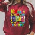 Happy 100 Day Of School Teacher Book 100 Days Of School Raglan Sleeve Sweatshirt Heather Dust Happy 100 Day Of School Teacher Book 100 Days Of School Raglan Sleeve Sweatshirt Heather Dust