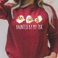 Haunted By My TBR Ghosts Reading Halloween Books Raglan Sleeve Sweatshirt Heather Dust Haunted By My TBR Ghosts Reading Halloween Books Raglan Sleeve Sweatshirt Heather Dust