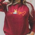 Heartbeat Corgi Reading Book Raglan Sleeve Sweatshirt Heather Dust Heartbeat Corgi Reading Book Raglan Sleeve Sweatshirt Heather Dust