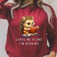 Hedgehog Book Lover Leave Me Alone I'm Reading Girls Raglan Sleeve Sweatshirt Heather Dust Hedgehog Book Lover Leave Me Alone I'm Reading Girls Raglan Sleeve Sweatshirt Heather Dust