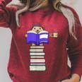 Hedgehog Reading Books And Drinking Tea Raglan Sleeve Sweatshirt Heather Dust Hedgehog Reading Books And Drinking Tea Raglan Sleeve Sweatshirt Heather Dust