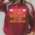 HEMA Book Club With Sword Fighting Raglan Sleeve Sweatshirt Heather Dust HEMA Book Club With Sword Fighting Raglan Sleeve Sweatshirt Heather Dust