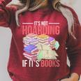 Hoarder Book Reading Lover Bookworm Librarian Hoarding Raglan Sleeve Sweatshirt Heather Dust