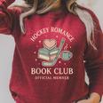 Hockey Romance Book Club Reader Love Reading Sports Raglan Sleeve Sweatshirt Heather Dust