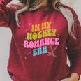 In My Hockey Romance Era Hockey Romance Reader Book CLub Raglan Sleeve Sweatshirt Heather Dust