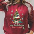 My Holidays Are Booked Christmas Book Lover Librarian Xmas Raglan Sleeve Sweatshirt Heather Dust My Holidays Are Booked Christmas Book Lover Librarian Xmas Raglan Sleeve Sweatshirt Heather Dust