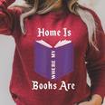 Home Is Where My Books Are Raglan Sleeve Sweatshirt Heather Dust Home Is Where My Books Are Raglan Sleeve Sweatshirt Heather Dust