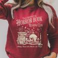 Horror Book Reading Club Vintage Gothic Premium Tri-Blend Raglan Sleeve Sweatshirt Heather Dust