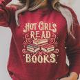 Hot Girls Read Books Reading Bookworm Raglan Sleeve Sweatshirt Heather Dust Hot Girls Read Books Reading Bookworm Raglan Sleeve Sweatshirt Heather Dust