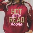 Hot Girls Read Books Retro Varsity Aesthetic Reading Raglan Sleeve Sweatshirt Heather Dust Hot Girls Read Books Retro Varsity Aesthetic Reading Raglan Sleeve Sweatshirt Heather Dust