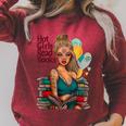 Hot Girls Read Books Spicy Bookish Girl Dark Romance Reader Raglan Sleeve Sweatshirt Heather Dust
