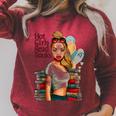 Hot Girls Read BooksSpicy Bookish Girl Dark Romance Reader Raglan Sleeve Sweatshirt Heather Dust