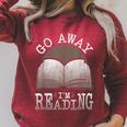 Humor Saying Book Lovers Readers Teachers Librarian Raglan Sleeve Sweatshirt Heather Dust