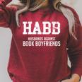 Husbands Against Book Boyfriends HABB Humor T-Shirt Raglan Sleeve Sweatshirt Heather Dust Husbands Against Book Boyfriends HABB Humor T-Shirt Raglan Sleeve Sweatshirt Heather Dust