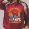 Huskies And Books Husky Mom Husky Dad Retro Vintage Reading Raglan Sleeve Sweatshirt Heather Dust Huskies And Books Husky Mom Husky Dad Retro Vintage Reading Raglan Sleeve Sweatshirt Heather Dust