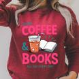 Iced Coffee & Books Reading Lover Trendy Summer Premium Tri-Blend Raglan Sleeve Sweatshirt Heather Dust
