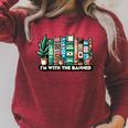 I'm With The Banned Books I Read Banned Books Lovers Raglan Sleeve Sweatshirt Heather Dust