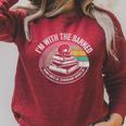 I'm With The Banned Books Unite Us Censorship Divides Us Raglan Sleeve Sweatshirt Heather Dust