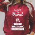 I'm With The Banned Read Banned Books Bookworm Raglan Sleeve Sweatshirt Heather Dust I'm With The Banned Read Banned Books Bookworm Raglan Sleeve Sweatshirt Heather Dust