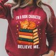 I'm A Book Character Believe Me Cat Reader Bookworm Raglan Sleeve Sweatshirt Heather Dust I'm A Book Character Believe Me Cat Reader Bookworm Raglan Sleeve Sweatshirt Heather Dust