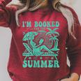 I'm Booked For The Summer Vacation Beach Book Lover Raglan Sleeve Sweatshirt Heather Dust