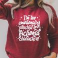 I'm Too Emotionally Attached To Fictional Characters Book Raglan Sleeve Sweatshirt Heather Dust