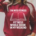 I’m Into Fitness Whole Book In My Weekend Reading Raglan Sleeve Sweatshirt Heather Dust
