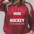 I'm a Huge Fan Of Hockey Players In Romance Books Raglan Sleeve Sweatshirt Heather Dust