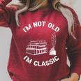I'm Not Old I'm Classic Antique Book Lovers & Women's Raglan Sleeve Sweatshirt Heather Dust