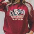 I’m Not Perverted I’m Just Italian In Comic Books Raglan Sleeve Sweatshirt Heather Dust