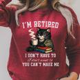 I'm Retired 2026 Cat Reading Book Retirement Raglan Sleeve Sweatshirt Heather Dust I'm Retired 2026 Cat Reading Book Retirement Raglan Sleeve Sweatshirt Heather Dust