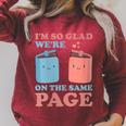 I'm So Glad We'Re On The Same Page Book Lover Writer Raglan Sleeve Sweatshirt Heather Dust I'm So Glad We'Re On The Same Page Book Lover Writer Raglan Sleeve Sweatshirt Heather Dust