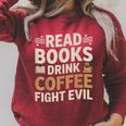 Introvert Reader Coffee Lover Book Shirt Raglan Sleeve Sweatshirt Heather Dust