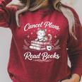 Introverted Book Mom Cat Reader Introvert Books Over People Raglan Sleeve Sweatshirt Heather Dust