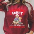 Introverted Gammy Est 2026 First Mother's Day Reading Book Raglan Sleeve Sweatshirt Heather Dust
