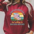 Introverted But Willing To Discuss Books Read a Book Raglan Sleeve Sweatshirt Heather Dust