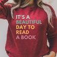 It's A Beautiful Day To Read A Book Raglan Sleeve Sweatshirt Heather Dust