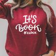 It's Book O'Clock Raglan Sleeve Sweatshirt Heather Dust