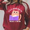 It's a Good Day To Read a Book Cat Kitty Reading Book Men Women Kids Raglan Sleeve Sweatshirt Heather Dust It's a Good Day To Read a Book Cat Kitty Reading Book Men Women Kids Raglan Sleeve Sweatshirt Heather Dust