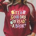 It’s A Good Day To Read A Book Cute Teacher Reading Premium Tri-Blend Raglan Sleeve Sweatshirt Heather Dust