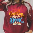 It's A Good Day To Read A Book Library Bookworm Premium Tri-Blend Raglan Sleeve Sweatshirt Heather Dust