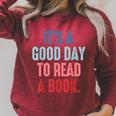 It's A Good Day To Read A Book Book Lover Raglan Sleeve Sweatshirt Heather Dust