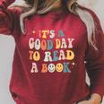 It's a Good Day To Read a Book Lover Reader Writer Bookworm Raglan Sleeve Sweatshirt Heather Dust