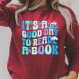 It's A Good Day To Read A Book Ocean Raglan Sleeve Sweatshirt Heather Dust