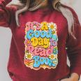 It's A Good Day To Read Book For Readers Raglan Sleeve Sweatshirt Heather Dust