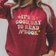It's A Good Day To Read A Book Reading Librarian Teacher Kid Raglan Sleeve Sweatshirt Heather Dust